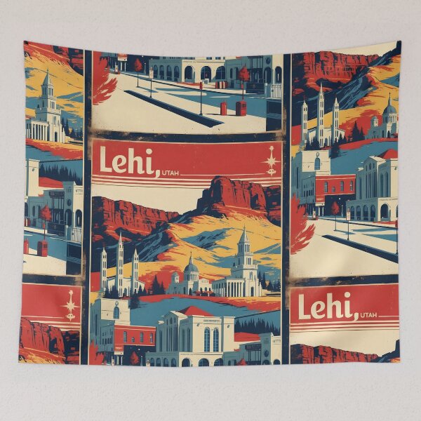 Item preview, Lehi Utah 1950s USA Vintage Travel Tourism designed and sold by TravelersGems.