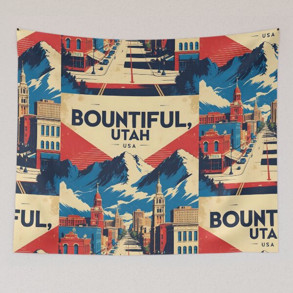 Item preview, Bountiful Utah 1950s USA Vintage Travel Tourism designed and sold by TravelersGems.