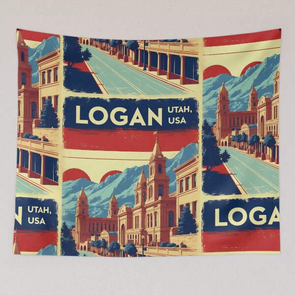 Item preview, Logan Utah 1950s USA Vintage Travel Tourism designed and sold by TravelersGems.