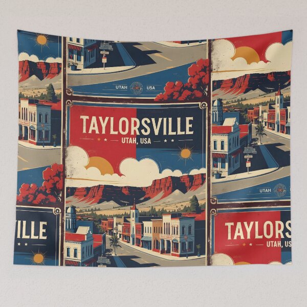 Item preview, Taylorsville Utah 1950s USA Vintage Travel Tourism designed and sold by TravelersGems.
