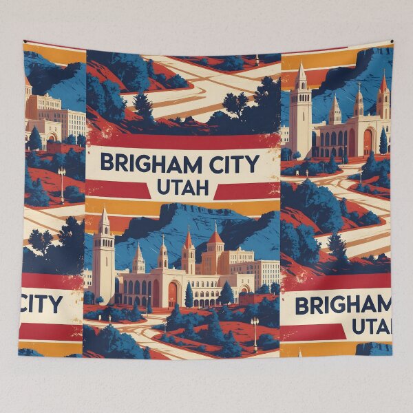 Item preview, Brigham City Utah 1950s USA Vintage Travel Tourism designed and sold by TravelersGems.