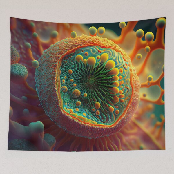 Item preview, Macro shot of cell or molecule. Scientific image. Biology or chemistry abstract background designed and sold by anytka.