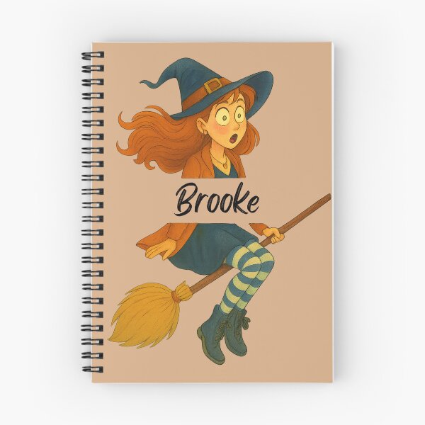 Item preview, Brooke Name Customized Halloween Cute Witch designed and sold by Our Bible Journey.