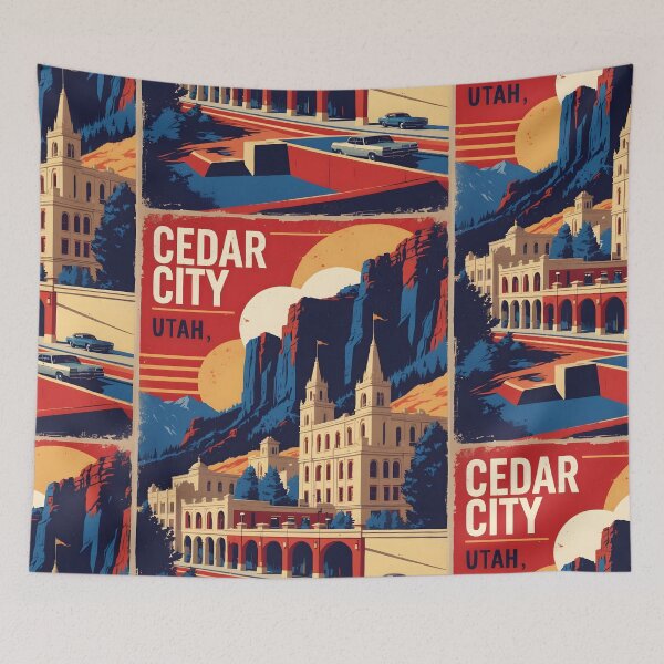 Item preview, Cedar City Utah 1950s USA Vintage Travel Tourism designed and sold by TravelersGems.