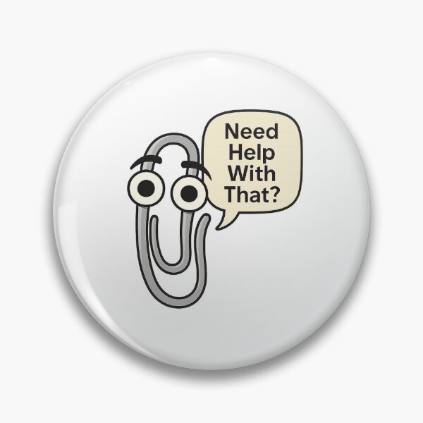 Item preview, Clippy Retro Sticker – Need Help With That? designed and sold by BoldApparel.