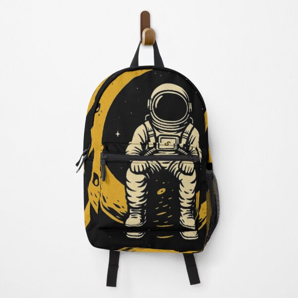 Item preview, Astronaut Sitting on the Moon – Cosmic Space Art Design designed and sold by thesmilngnature.