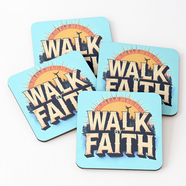 Item preview, "Walk By Faith" Inspirational Typography Design designed and sold by Teeshirtstoday.com.