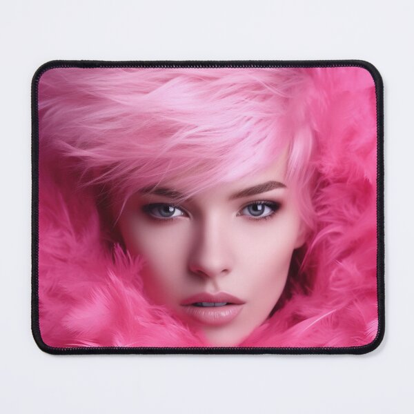 Item preview, Close up fashion studio photo of an elegant woman in pink feathers designed and sold by anytka.