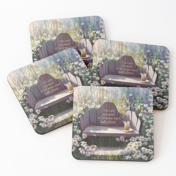 Item preview, You Are Allowed To Be Your Own Safe Place, Self Care Daisy Quote Art designed and sold by MoMidoStore.