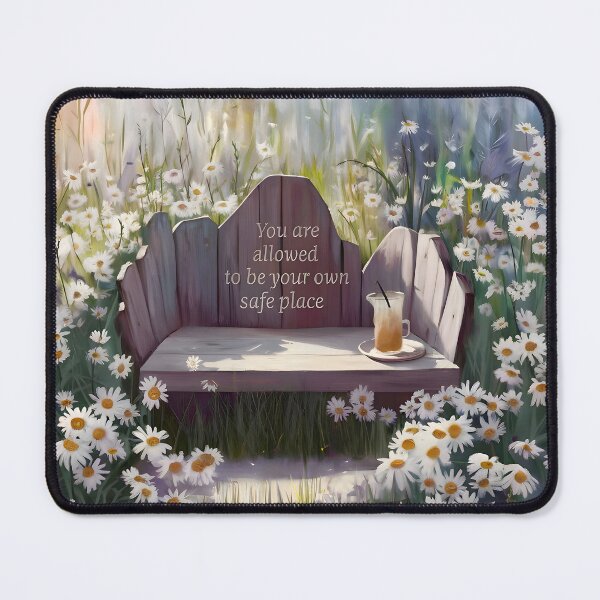 Item preview, You Are Allowed To Be Your Own Safe Place, Self Care Daisy Quote Art designed and sold by MoMidoStore.