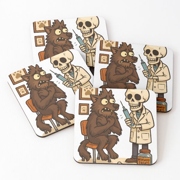 Item preview, Werewolf at the vet designed and sold by Witan Ink.