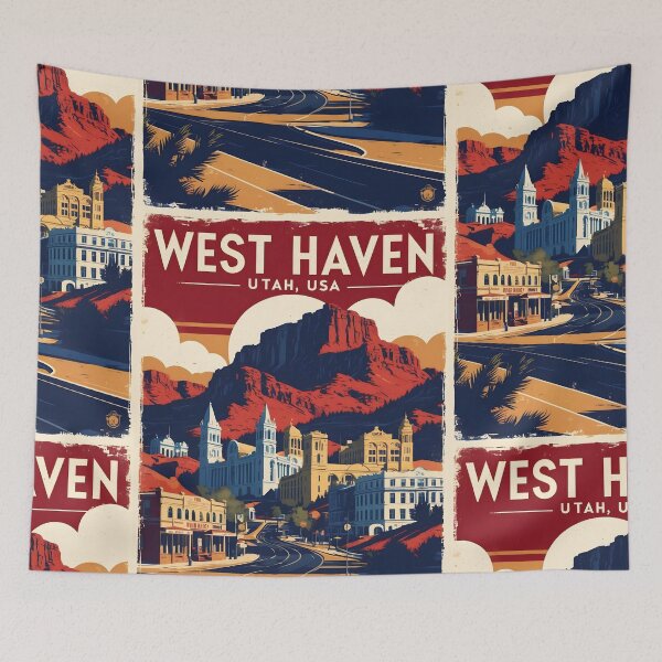 Item preview, West Haven Utah 1950s USA Vintage Travel Tourism designed and sold by TravelersGems.