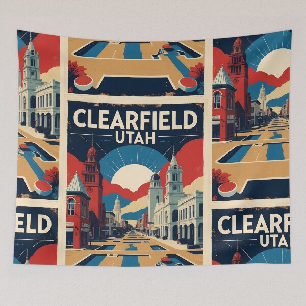 Item preview, Clearfield Utah 1950s USA Vintage Travel Tourism designed and sold by TravelersGems.