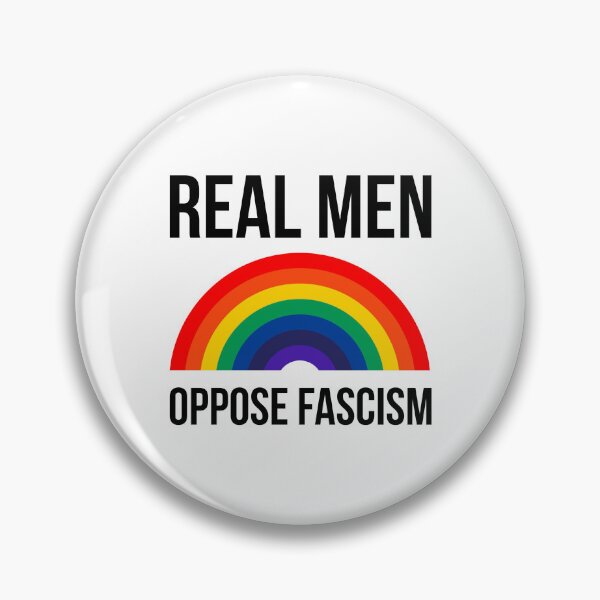 Item preview, Real men oppose fascism  designed and sold by Rachel the Artist .