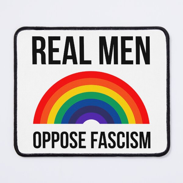 Item preview, Real men oppose fascism  designed and sold by Rachel the Artist .