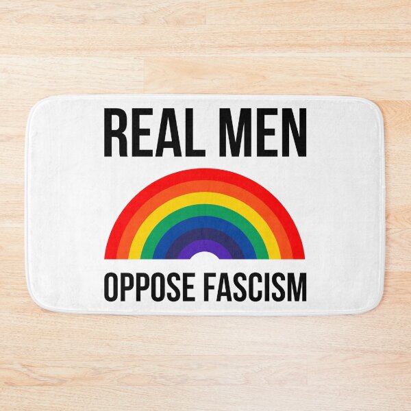 Item preview, Real men oppose fascism  designed and sold by Rachel the Artist .