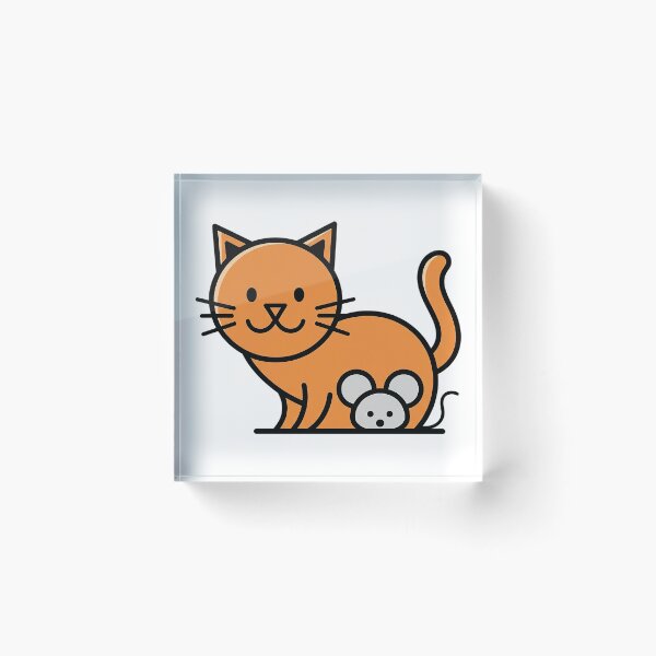 Item preview, Whimsical Cat and Mouse Art designed and sold by ChameloX.