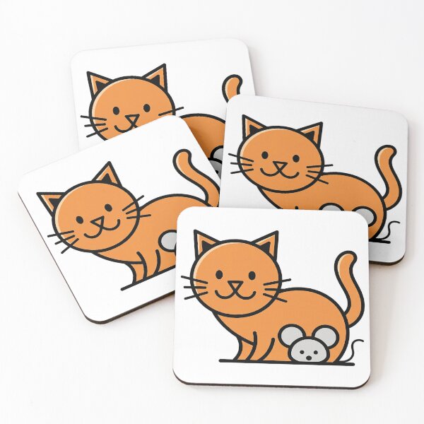 Item preview, Whimsical Cat and Mouse Art designed and sold by ChameloX.