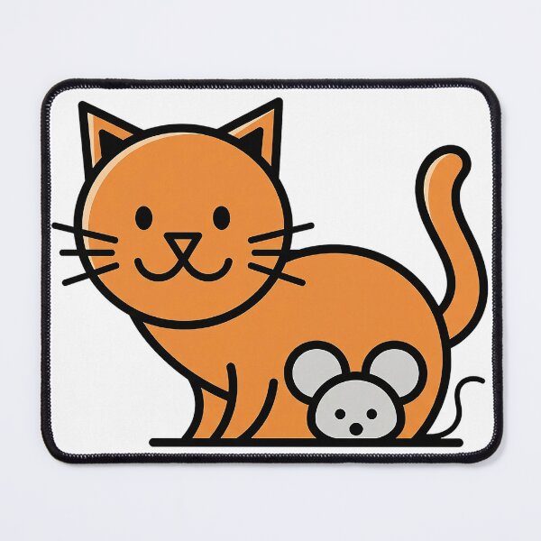 Item preview, Whimsical Cat and Mouse Art designed and sold by ChameloX.