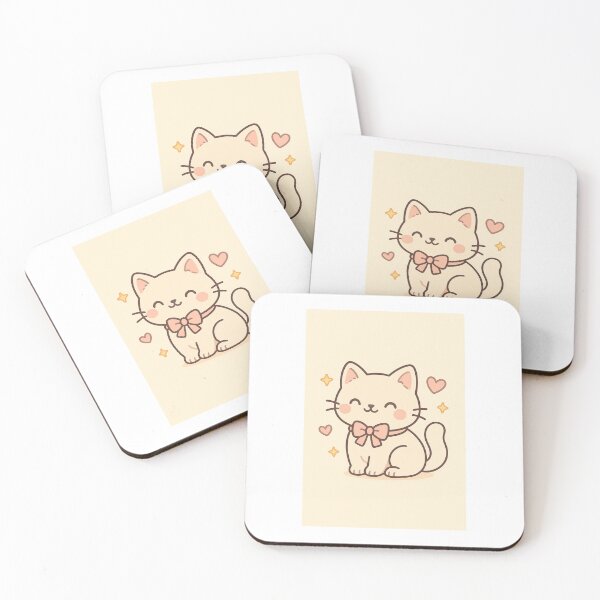 Item preview, Cute Kawaii Cat Sticker – Pastel Aesthetic Design designed and sold by Jashank2004.