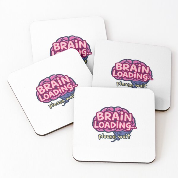 Item preview, Funny Sticker – “Brain Loading… Please Wait” – Futuristic Cartoon Humor designed and sold by PixelVibe782.