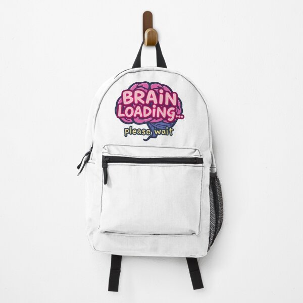Item preview, Funny Sticker – “Brain Loading… Please Wait” – Futuristic Cartoon Humor designed and sold by PixelVibe782.