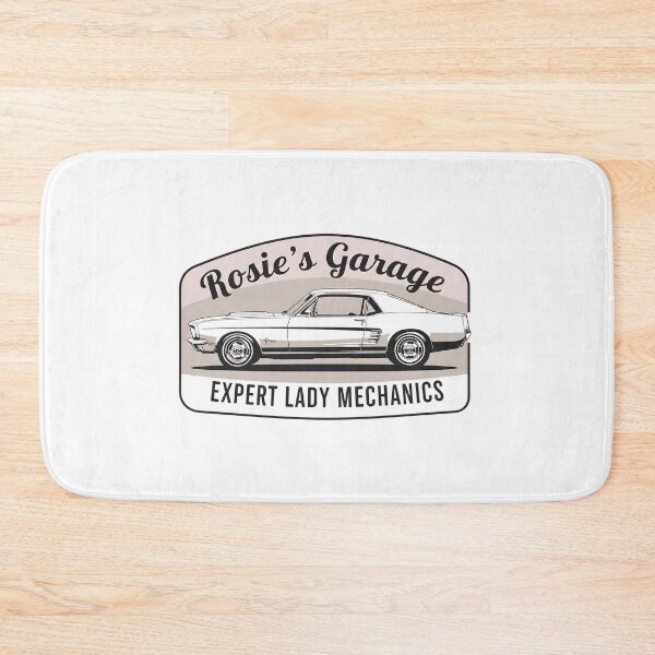 Item preview, Rosie's Garage - Expert Lady Mechanics - Vintage Muscle Car Art designed and sold by RedDelaney.