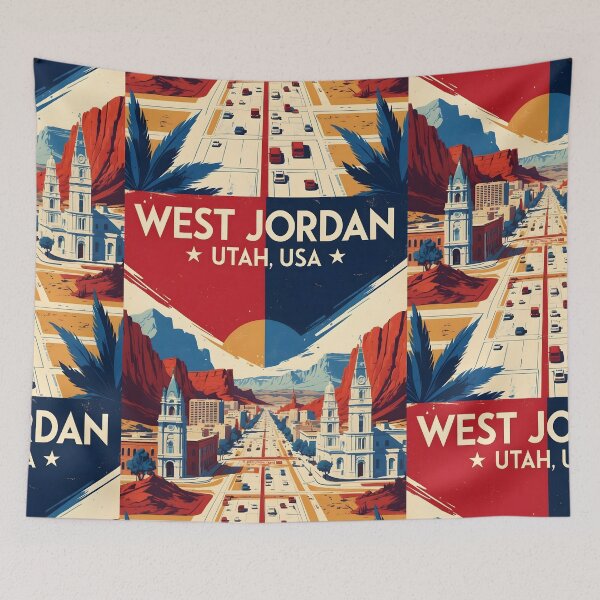Item preview, West Jordan Utah 1950s USA Vintage Travel Tourism designed and sold by TravelersGems.
