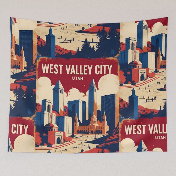 Item preview, West Valley City Utah 1950s USA Vintage Travel Tourism designed and sold by TravelersGems.