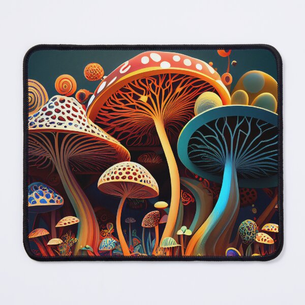 Item preview, Magic mushrooms. Psychedelic hallucination. Vibrant illustration. 60s 70s hippie colorful art designed and sold by anytka.