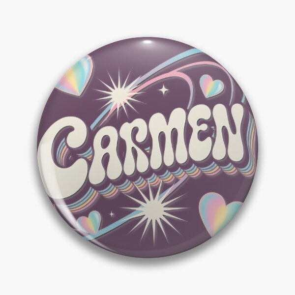Item preview, Retro Carmen Rainbow Name Design designed and sold by Amy Turner.