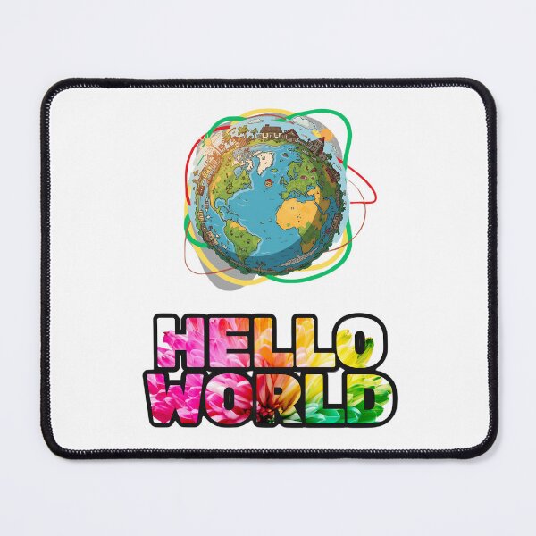 Item preview, Hello World Colorful Earth Cartoon Design designed and sold by Tik Logy.