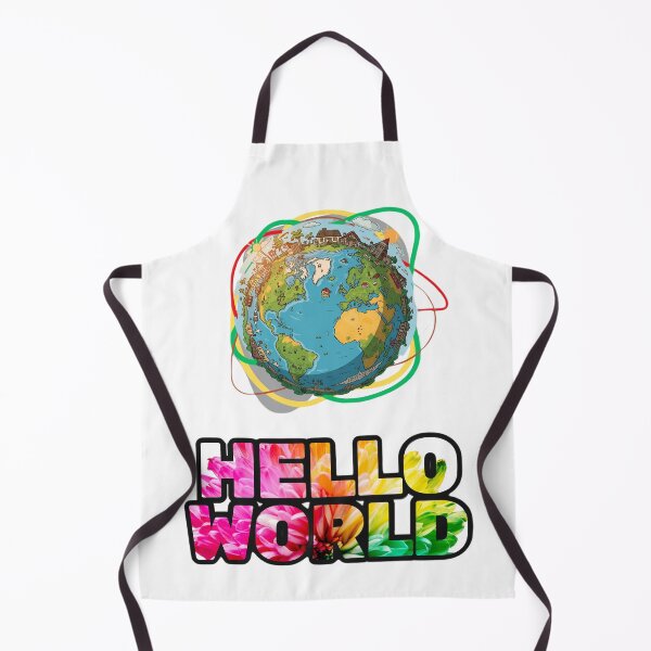 Item preview, Hello World Colorful Earth Cartoon Design designed and sold by Tik Logy.