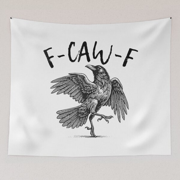Item preview, Black Crow, F-Caw-F Funny Black Bird moon Gothic Adult Humor designed and sold by ivotee.