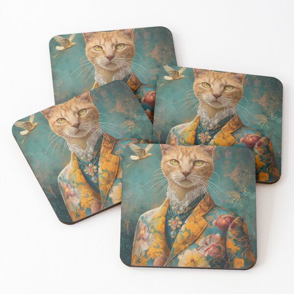 Item preview, Mr.Cat in floral suit  designed and sold by BroccolinPeach.