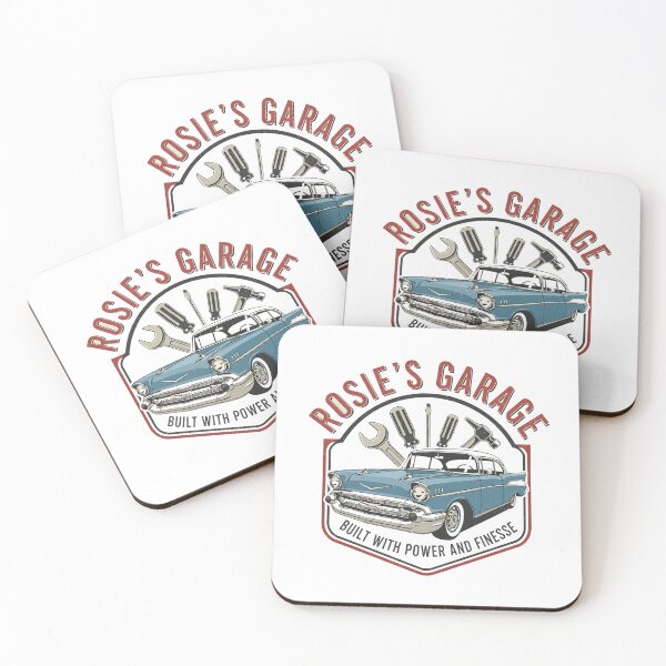 Item preview, Rosie's Garage - Built with Power and Finesse - Vintage Muscle Car designed and sold by RedDelaney.