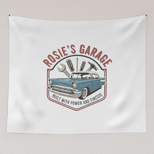 Item preview, Rosie's Garage - Built with Power and Finesse - Vintage Muscle Car designed and sold by RedDelaney.