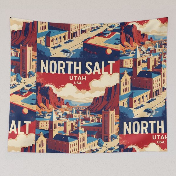 Item preview, North Salt Utah 1950s USA Vintage Travel Tourism designed and sold by TravelersGems.