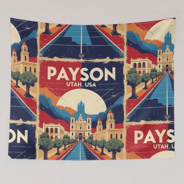 Item preview, Payson Utah 1950s USA Vintage Travel Tourism designed and sold by TravelersGems.