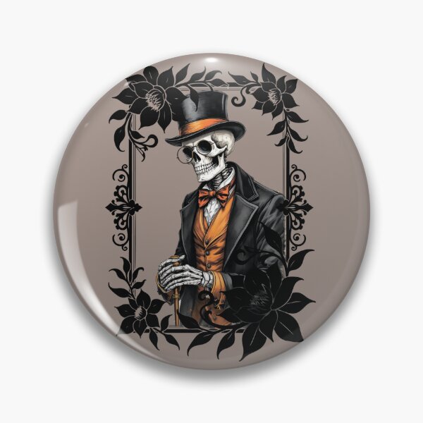 Item preview, An elegant skeleton among flowers. A picture of a skeleton in a hat. designed and sold by MagelliShop.