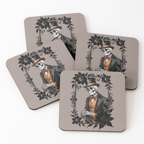 Item preview, An elegant skeleton among flowers. A picture of a skeleton in a hat. designed and sold by MagelliShop.
