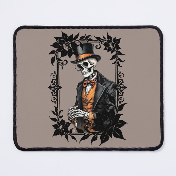 Item preview, An elegant skeleton among flowers. A picture of a skeleton in a hat. designed and sold by MagelliShop.