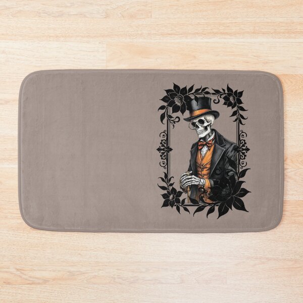 Item preview, An elegant skeleton among flowers. A picture of a skeleton in a hat. designed and sold by MagelliShop.