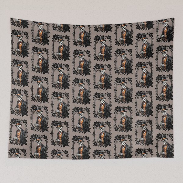 Item preview, An elegant skeleton among flowers. A picture of a skeleton in a hat. designed and sold by MagelliShop.