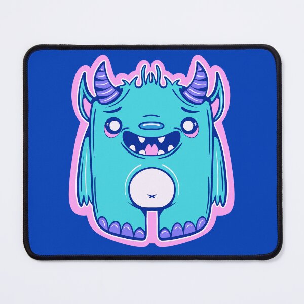 Item preview, happy little blue monster designed and sold by crestfallenmermaid.