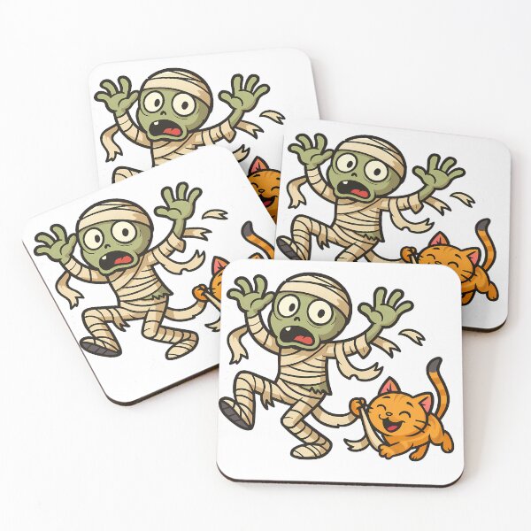 Item preview, Mummy running away from a cat designed and sold by Witan Ink.