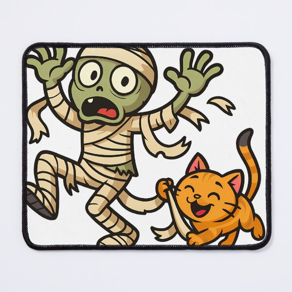 Item preview, Mummy running away from a cat designed and sold by Witan Ink.