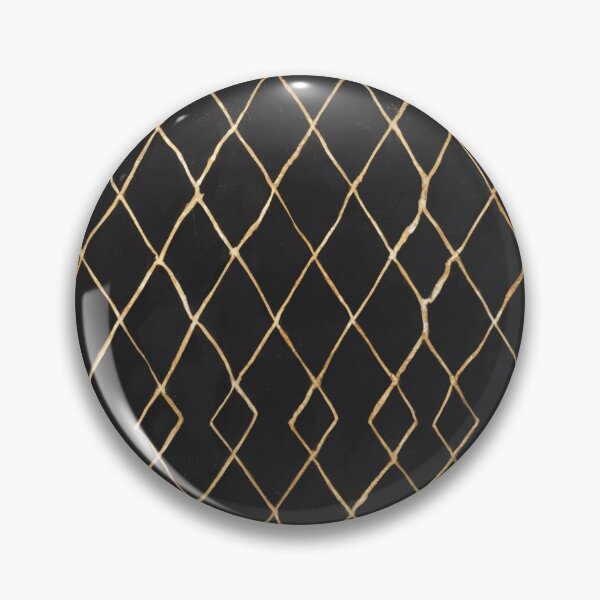 Item preview, Rustic Gold Diamond Pattern Black Grid Art designed and sold by NSB-Design.