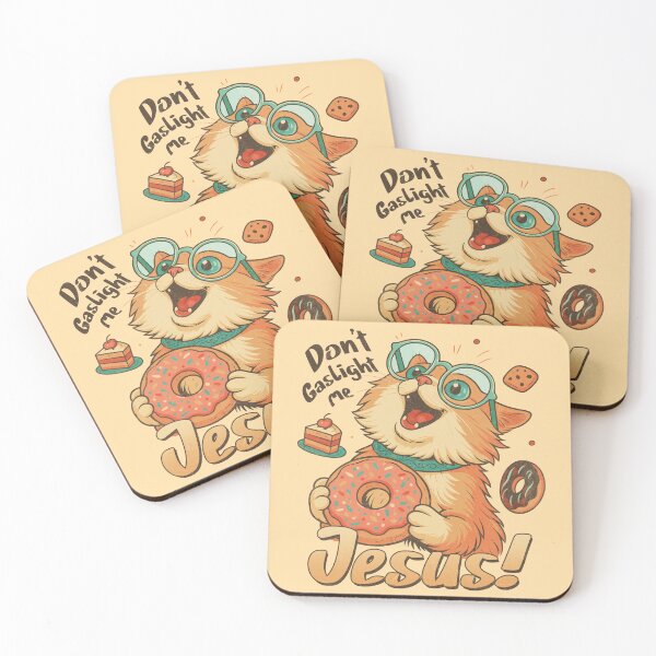 Item preview, Don't gaslight me Jesus! Cute Cat Bookish Princess Donut Dungeon Book lover designed and sold by RamblingsRose.