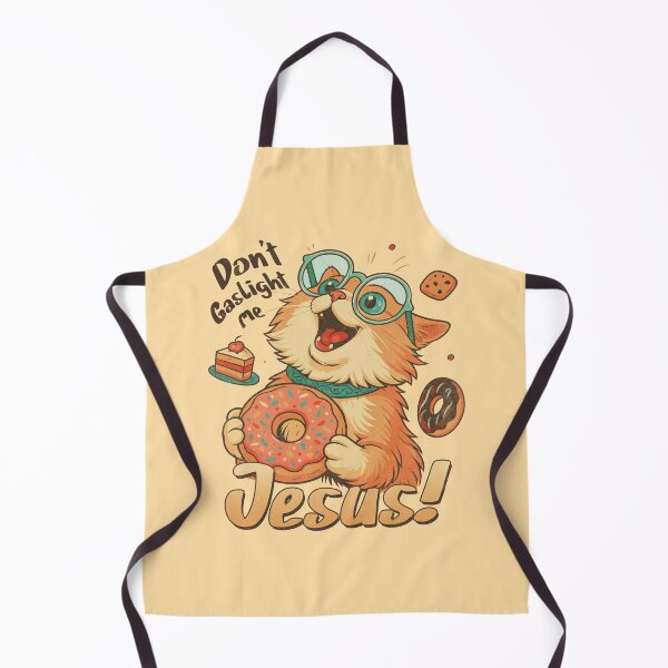 Item preview, Don't gaslight me Jesus! Cute Cat Bookish Princess Donut Dungeon Book lover designed and sold by RamblingsRose.